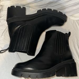 Celina Chunky Platform Ankle Bootie Black